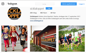 Följ Sicklaloppet och Stockholms Brantaste i våra sociala medier